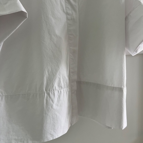 Banana Republic Heavy Cotton Poplin White Boxy Shirt Sz XL - Picture 2 of 9